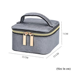 Velvet Jewellery Organiser (Size 12x12x7 cm) - Grey