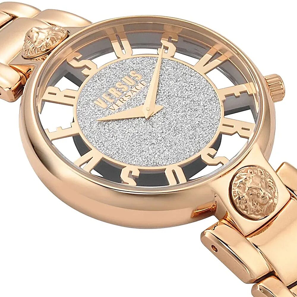 Versus Versace Kirstenhof 36mm Silver Dial 3 ATM Water Resistant Analogue Ladies Watch in Stainless Steel - Rose Gold