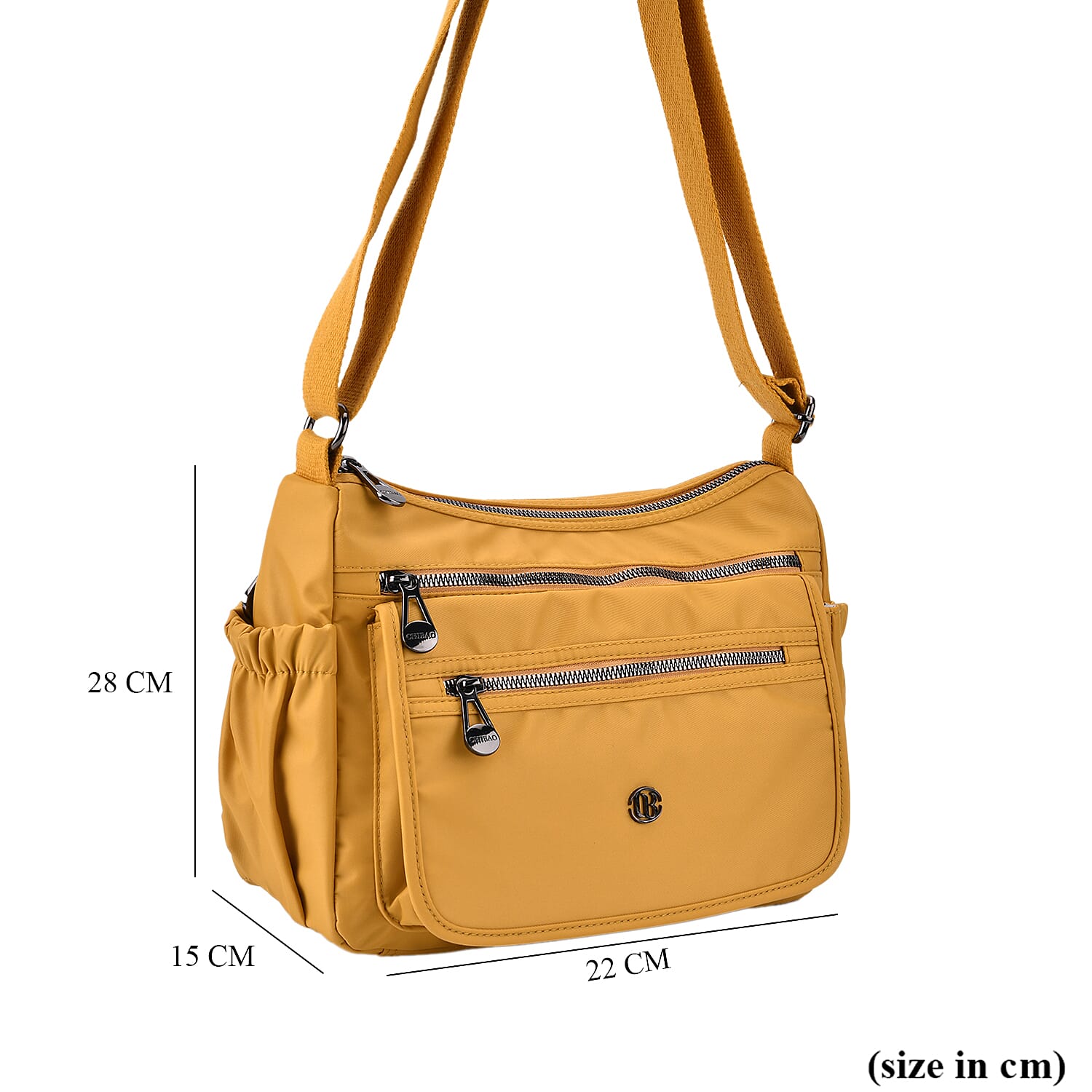 Versatile Messenger Crossbody Bag with Adjustable Strap - Yellow