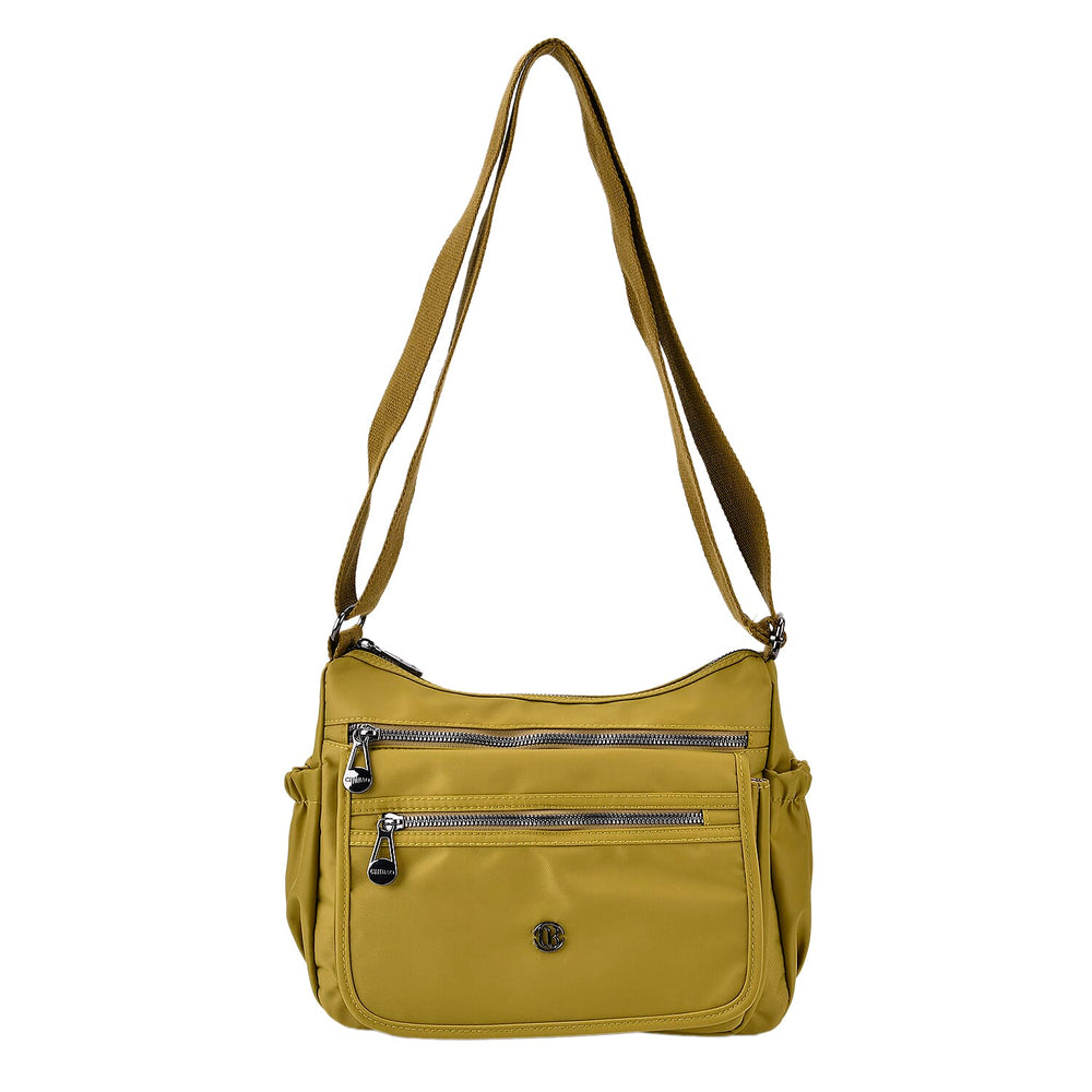 Versatile Messenger Crossbody Bag with Adjustable Strap - Olive