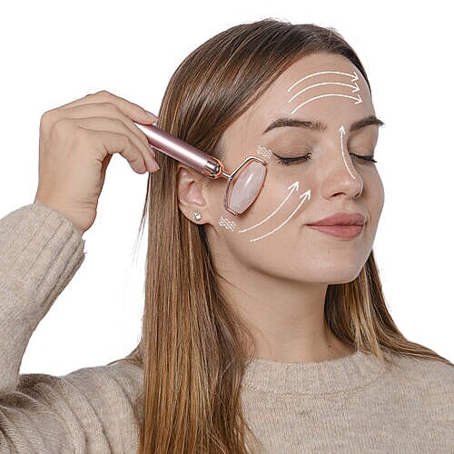 Vibrating Roller - Rose Quartz (AA Battery not included)