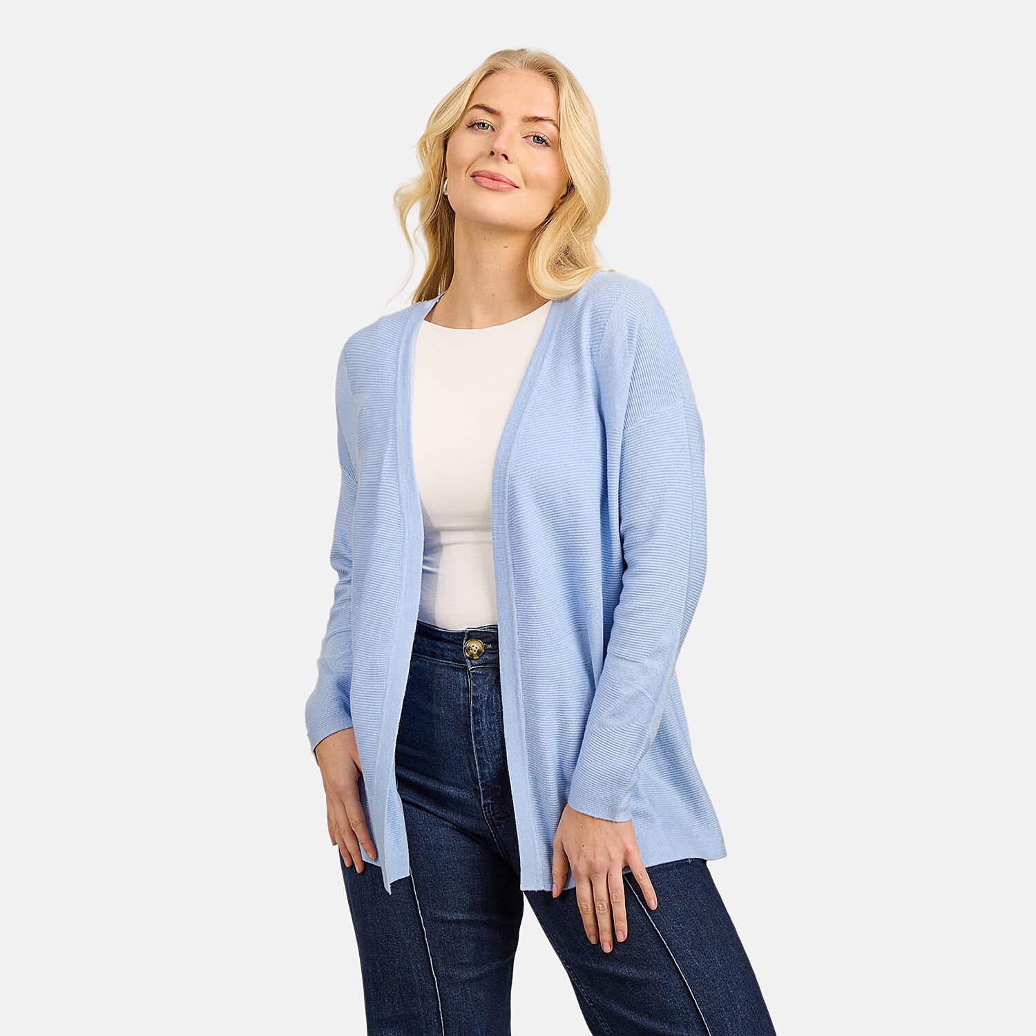 Mudflower Star & Ottoman Print Cardigan (Size 10) - Cool Blue