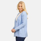 Mudflower Star & Ottoman Print Cardigan (Size 10) - Cool Blue
