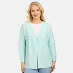 Mudflower Star & Ottoman Print Cardigan (Size 10) - Light Turquoise