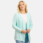 Mudflower Star & Ottoman Print Cardigan (Size 10) - Light Turquoise
