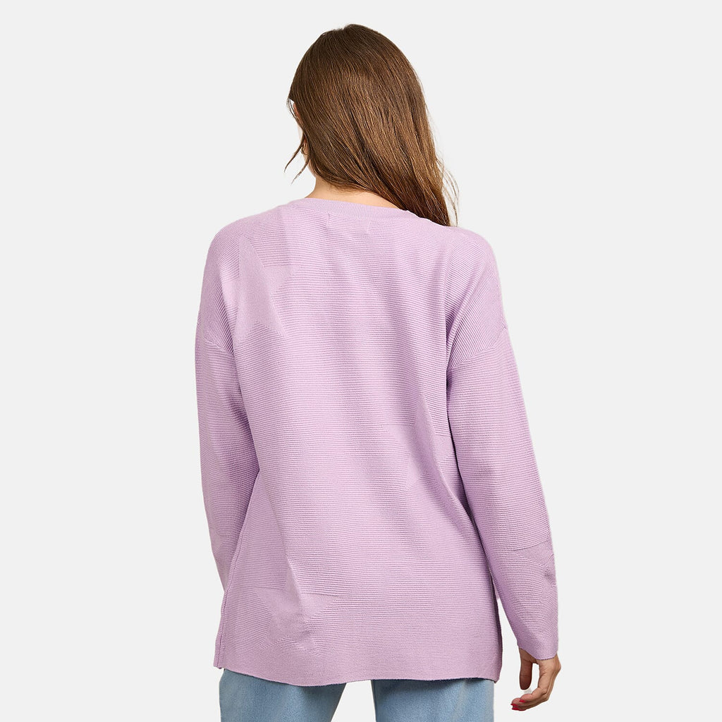 Mudflower Star & Ottoman Print Cardigan (Size 10) - Orchid