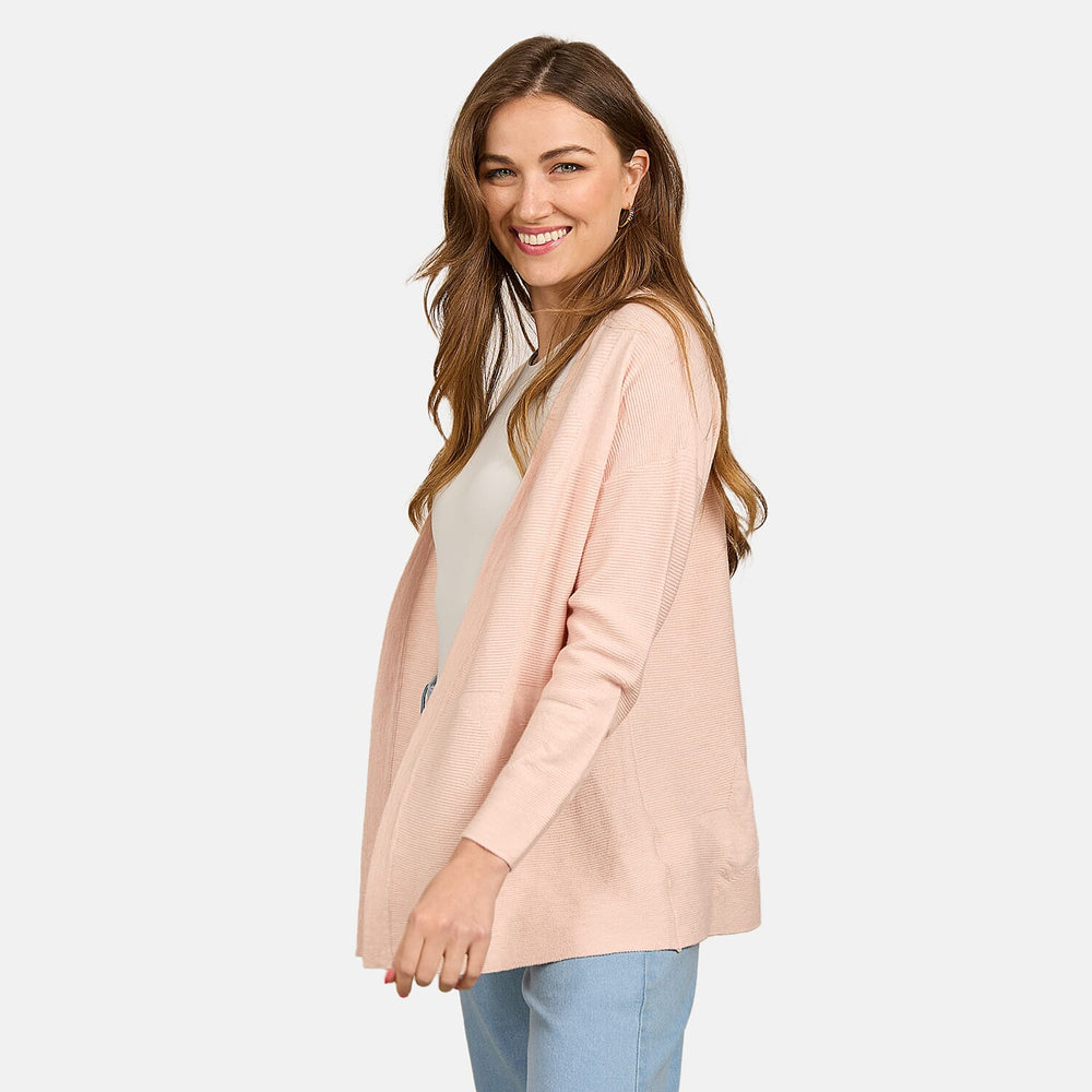 Mudflower Star & Ottoman Print Cardigan (Size 10) - Peach
