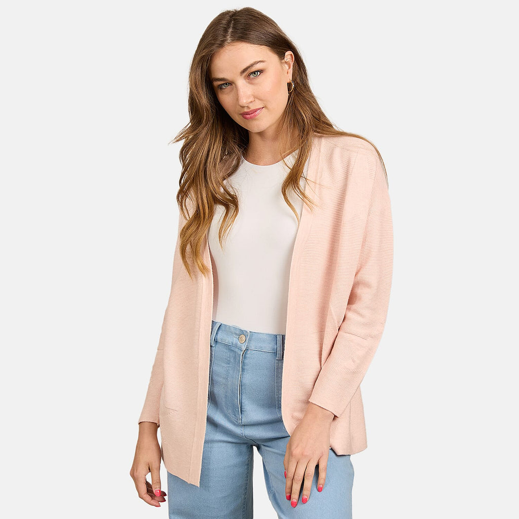 Mudflower Star & Ottoman Print Cardigan (Size 16) - Peach