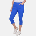 EMELIA Crop Bengaline Trousers (Size S) - Cobalt