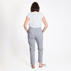 Ladies Elastic Waist Trouser (Size 12) - Light Grey