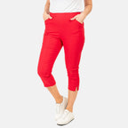 EMELIA Crop Bengaline Trousers (Size S) - Red
