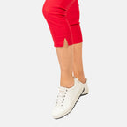 EMELIA Crop Bengaline Trousers (Size S) - Red