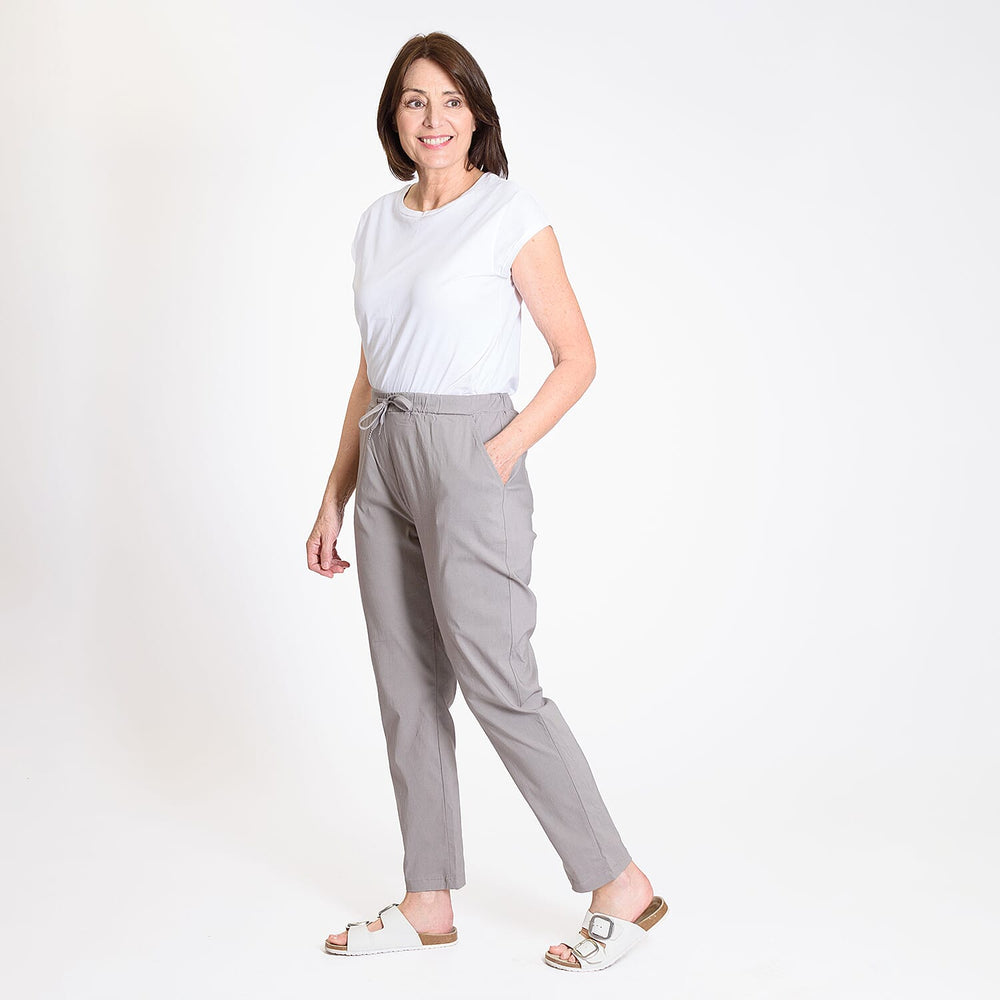 Ladies Elastic waist Trouser (Size 16) - Taupe