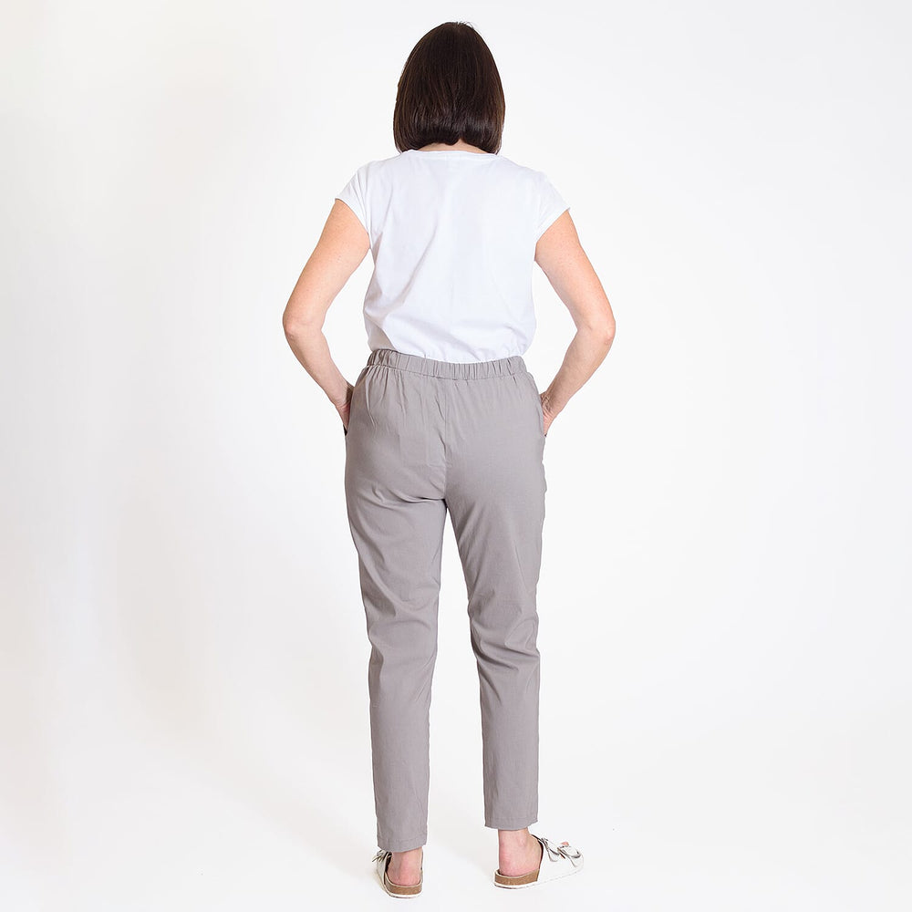 Ladies Elastic waist Trouser (Size 16) - Taupe