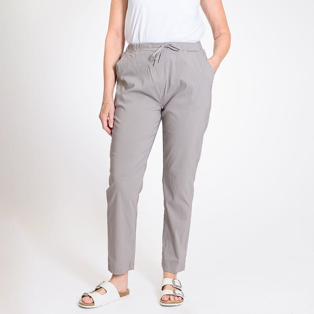Ladies Elastic waist Trouser (Size 16) - Taupe