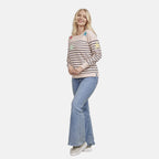 Viscose Jumper  White & Navy