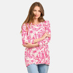 Mudflower Butterfly Print Tunic Jumper (Size 12) - Hot Pink