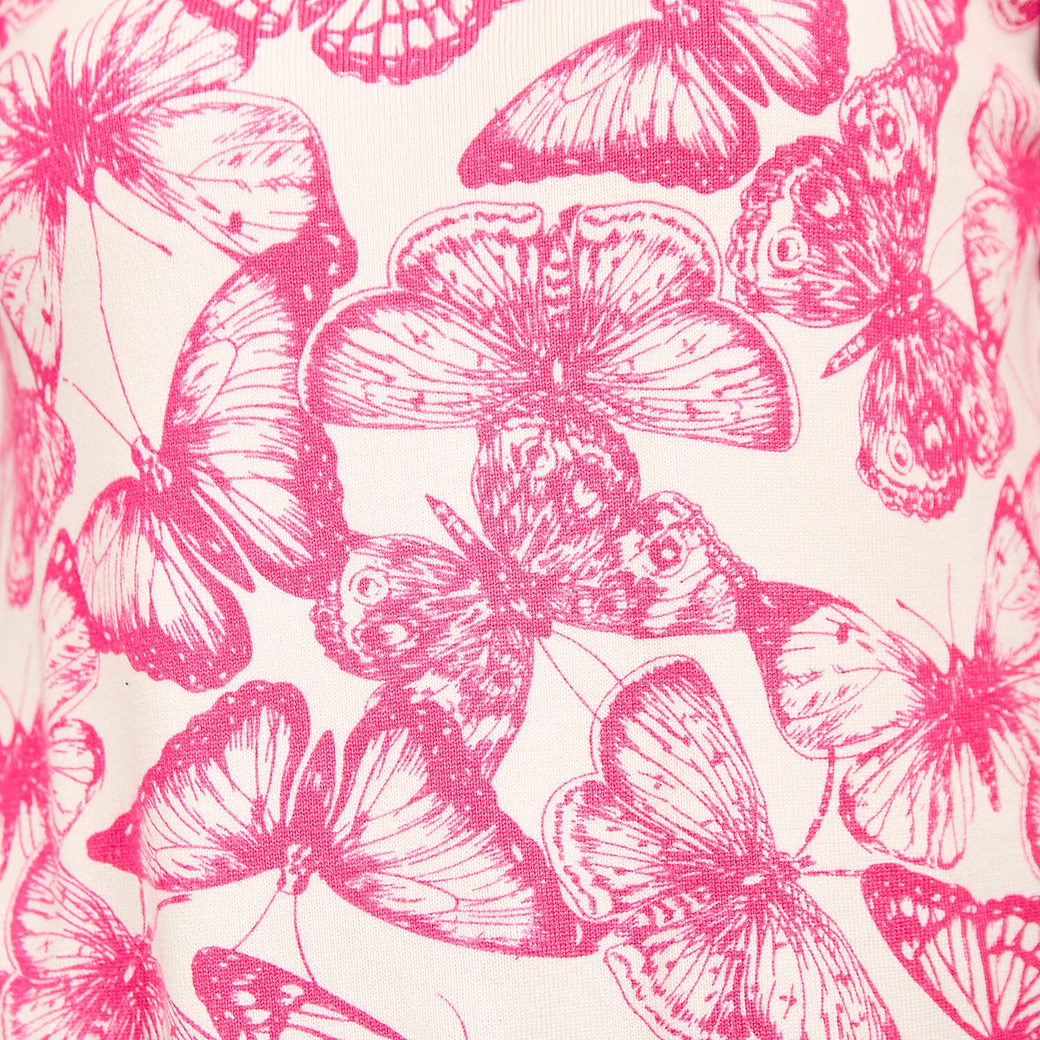 Mudflower Butterfly Print Tunic Jumper (Size 12) - Hot Pink