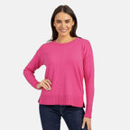 Viscose Knitted Jumper (Size 1x1 cm) - FUSHIA RED