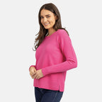 Viscose Knitted Jumper (Size 1x1 cm) - FUSHIA RED