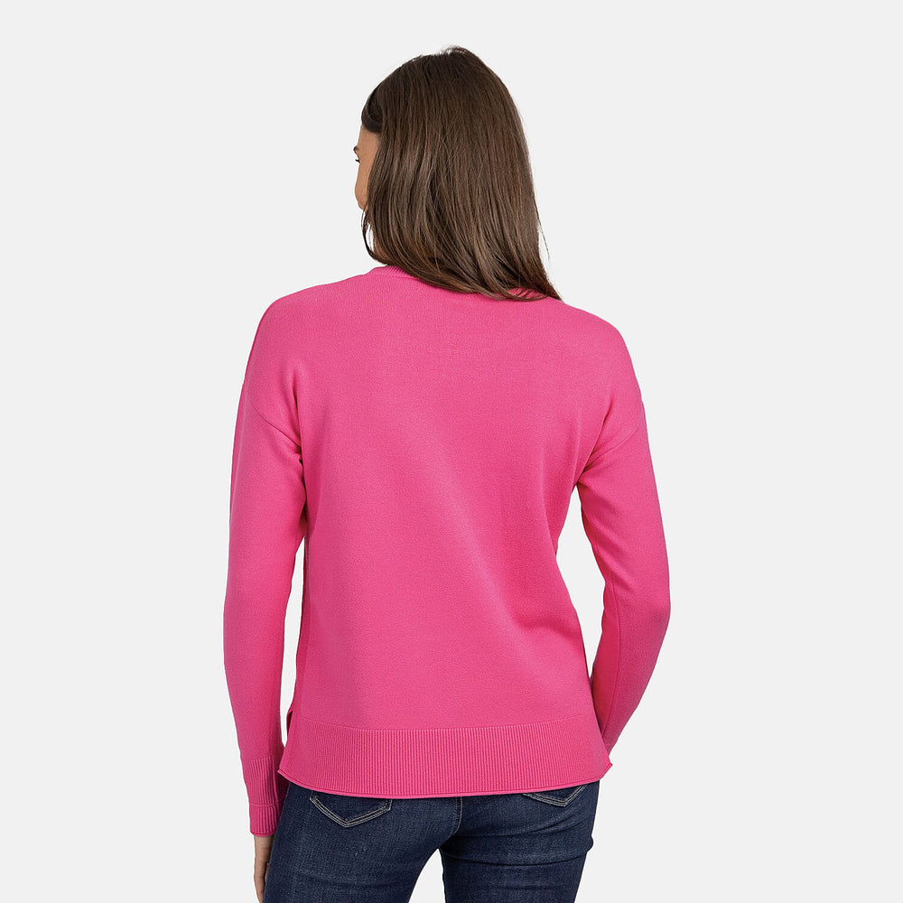 Viscose Knitted Jumper (Size 1x1 cm) - FUSHIA RED