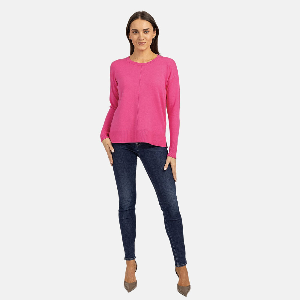 Viscose Knitted Jumper (Size 1x1 cm) - FUSHIA RED