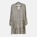 La Marey 100% Viscose Polka Dot Pattern V-Neck Casual Dress (Size -  L-XL, 16-20) - Green