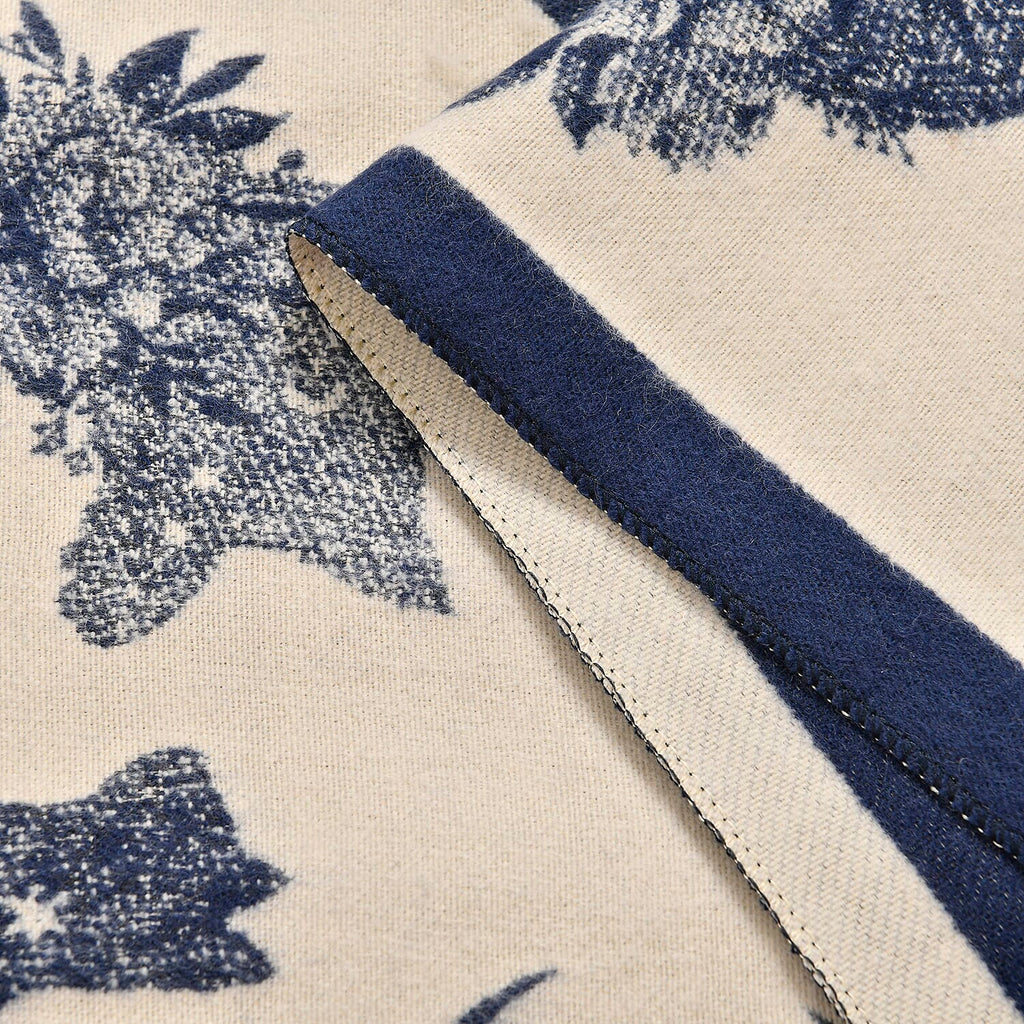 Viscose Printed Shawl (Size 185x65 cm) - Beige Blue & Beige