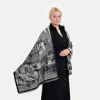 Viscose Printed Shawl (Size 185x65 cm) - Beige