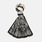 Viscose Printed Shawl (Size 185x65 cm) - Beige