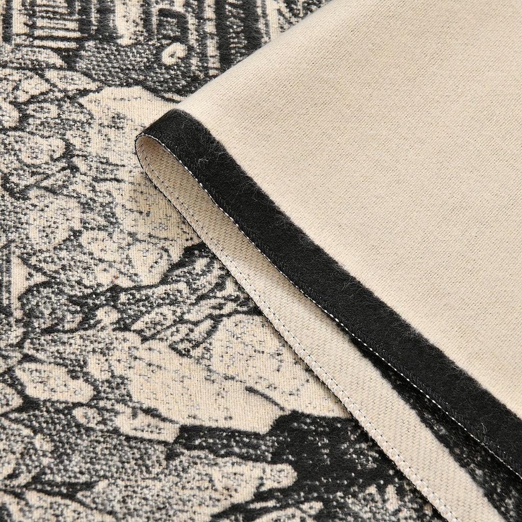 Viscose Printed Shawl (Size 185x65 cm) - Beige