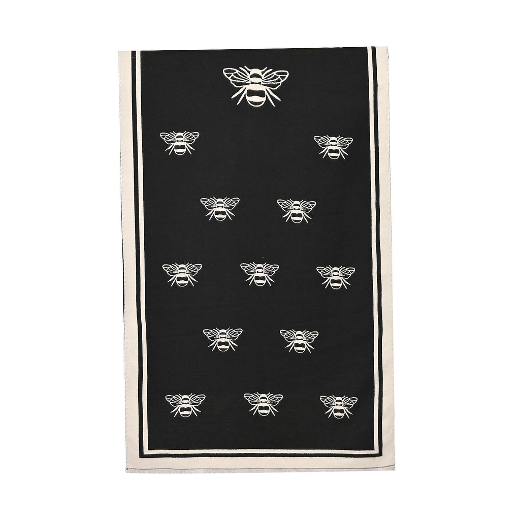 Closeout Deal Honeybee Pattern Super Soft Shawl (One Size, 180x67 cm) - Black