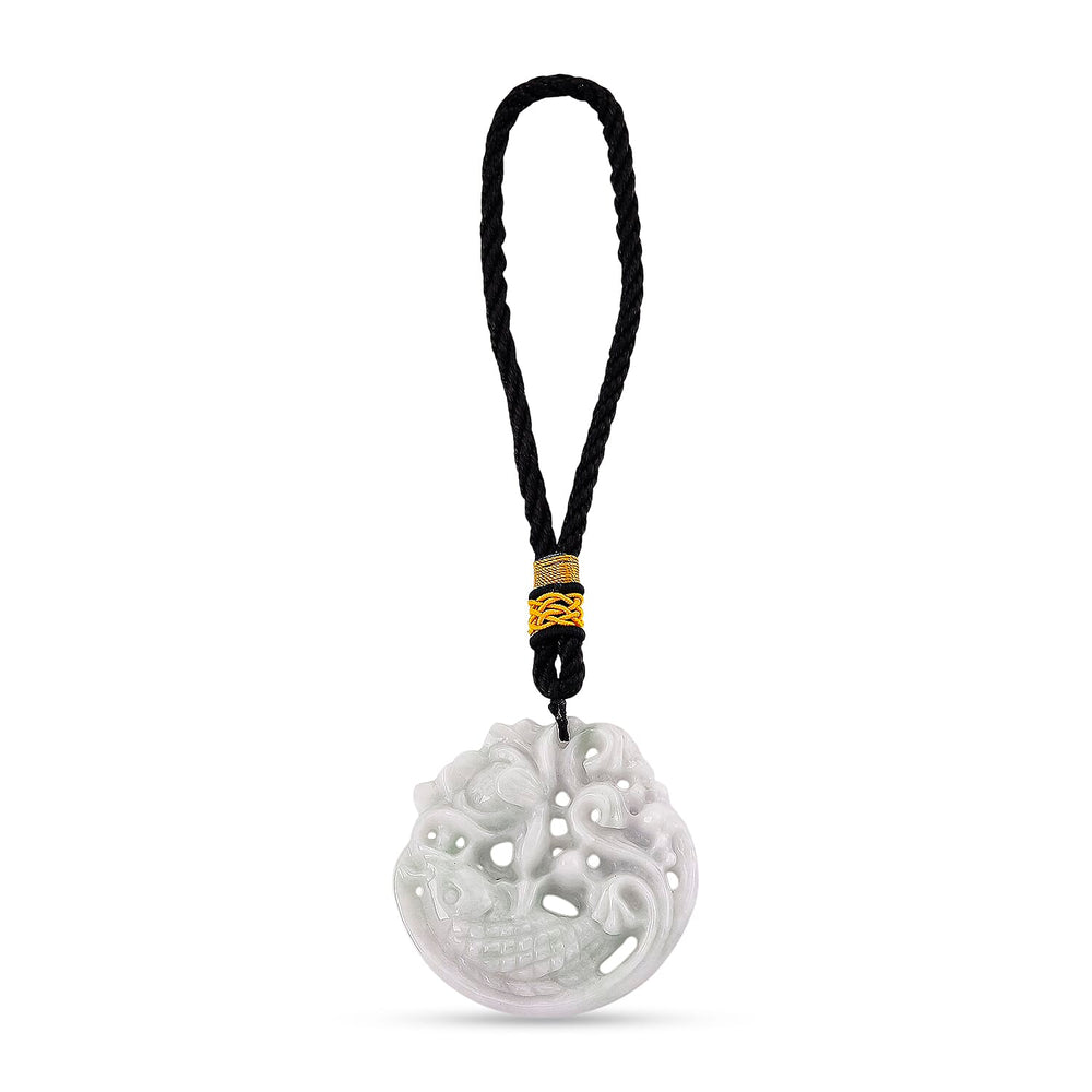 Natural Jade Vista Crest Hanging Decoration (Size - One Size) - White & Black