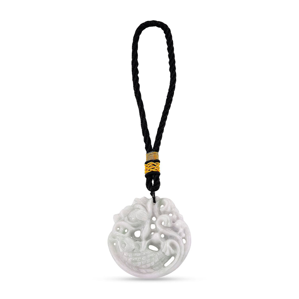Natural Jade Vista Crest Hanging Decoration (Size - One Size) - White & Black