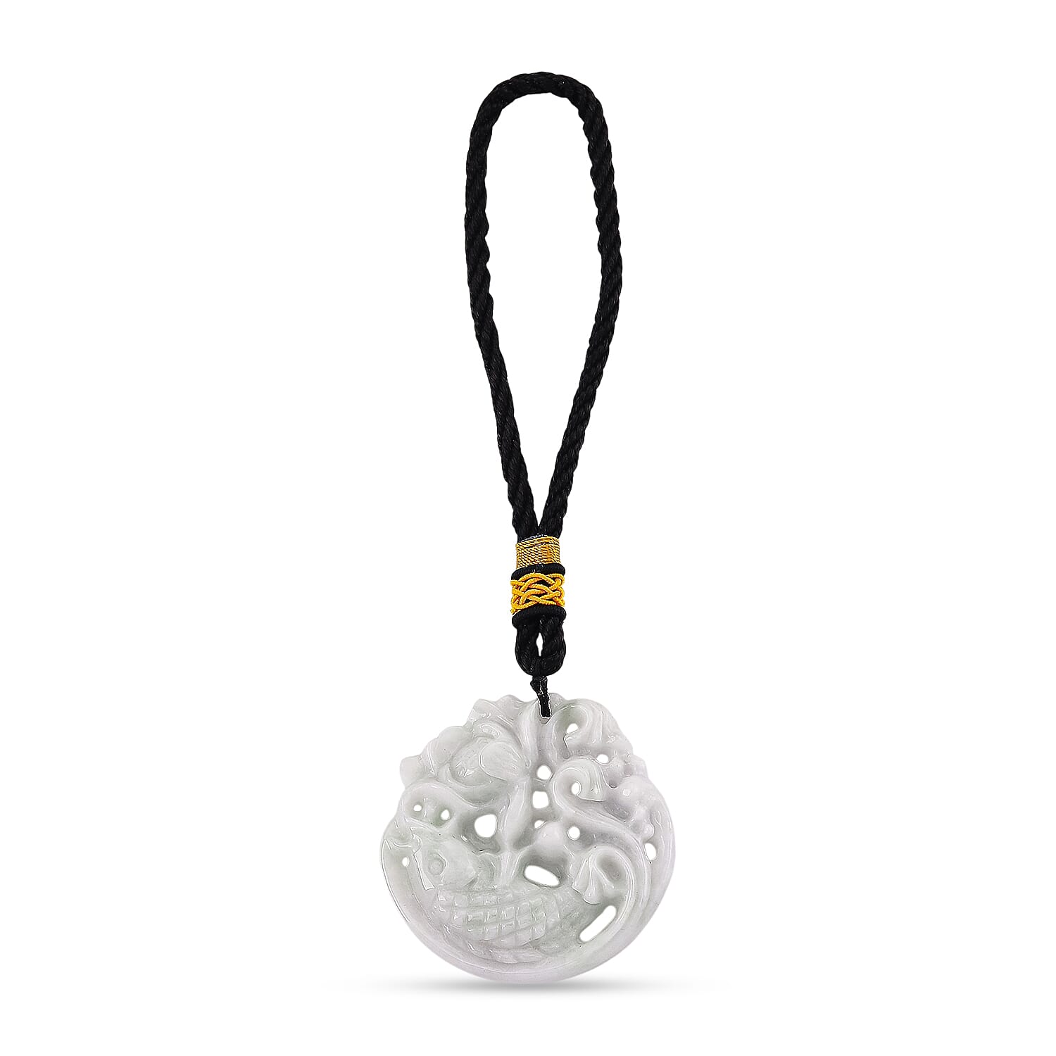 Natural Jade Vista Crest Hanging Decoration (Size - One Size) - White & Black