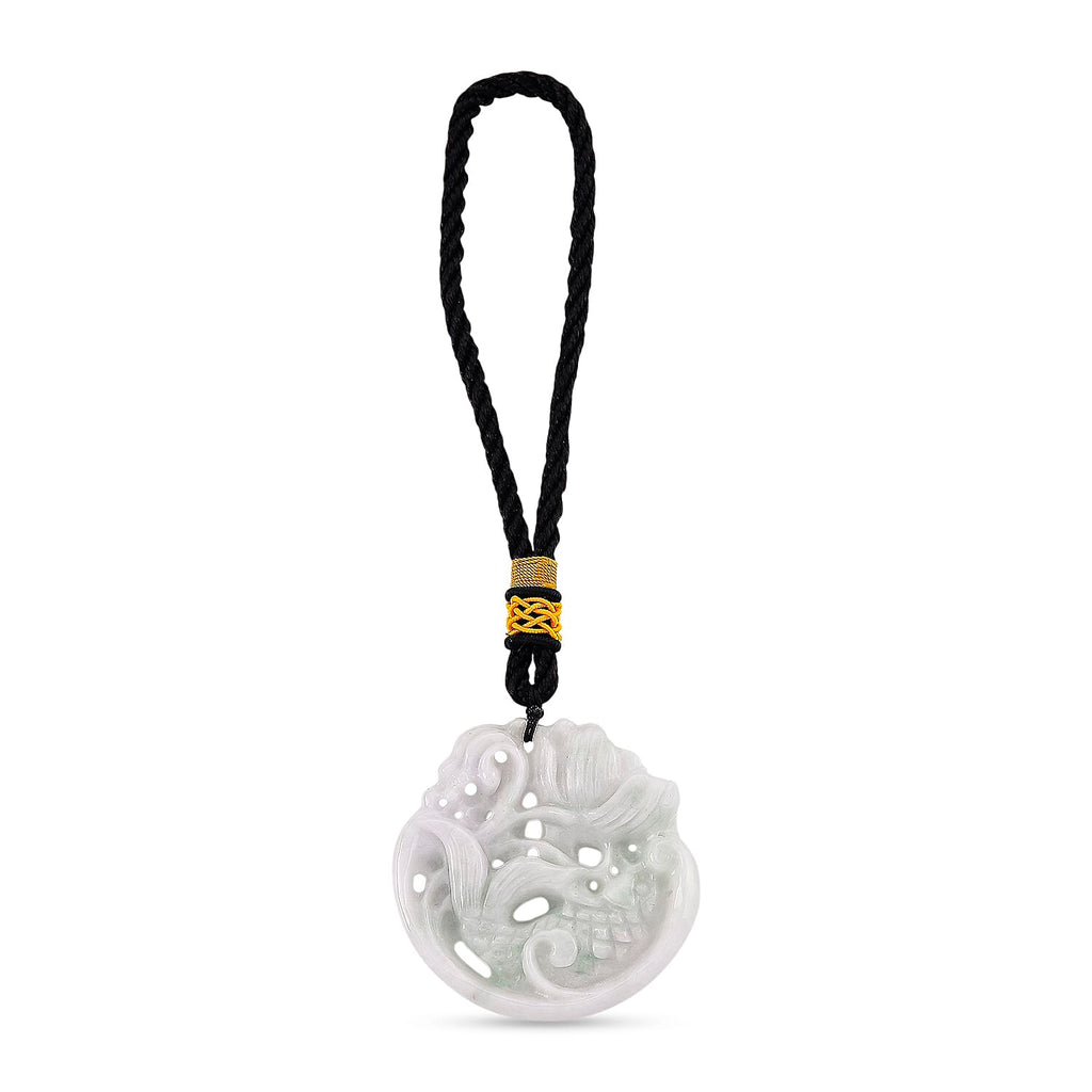 Natural Jade Vista Crest Hanging Decoration (Size - One Size) - White & Black