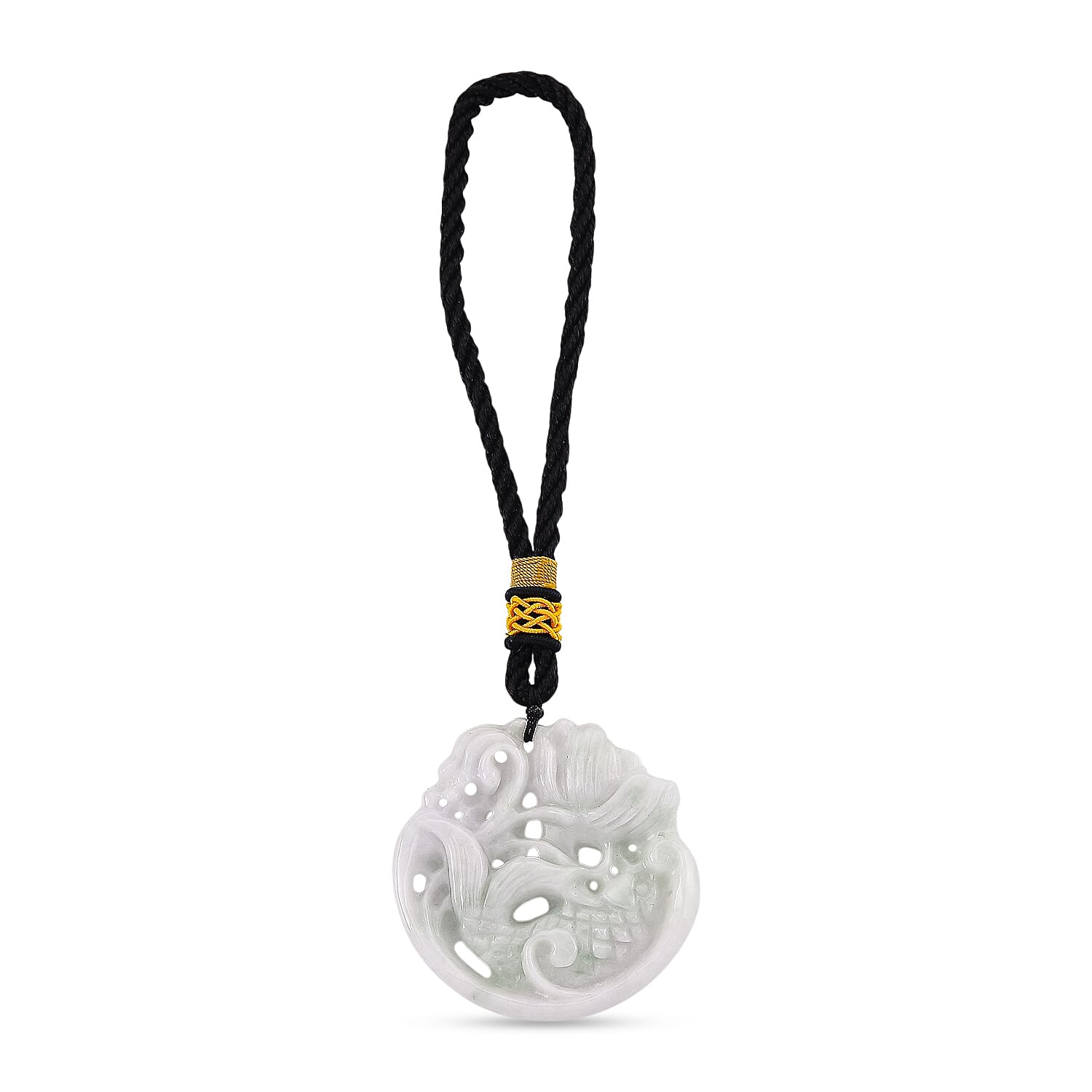 Natural Jade Vista Crest Hanging Decoration (Size - One Size) - White & Black