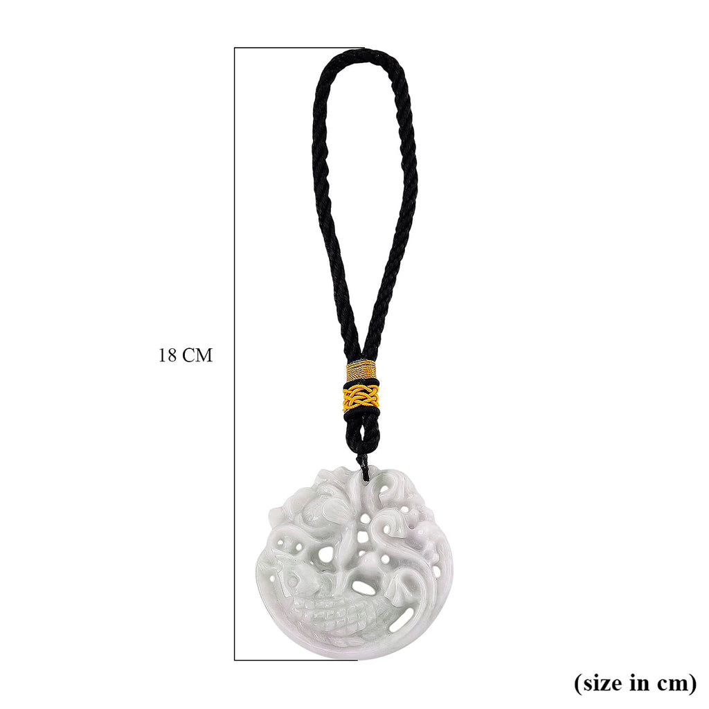 Natural Jade Vista Crest Hanging Decoration (Size - One Size) - White & Black