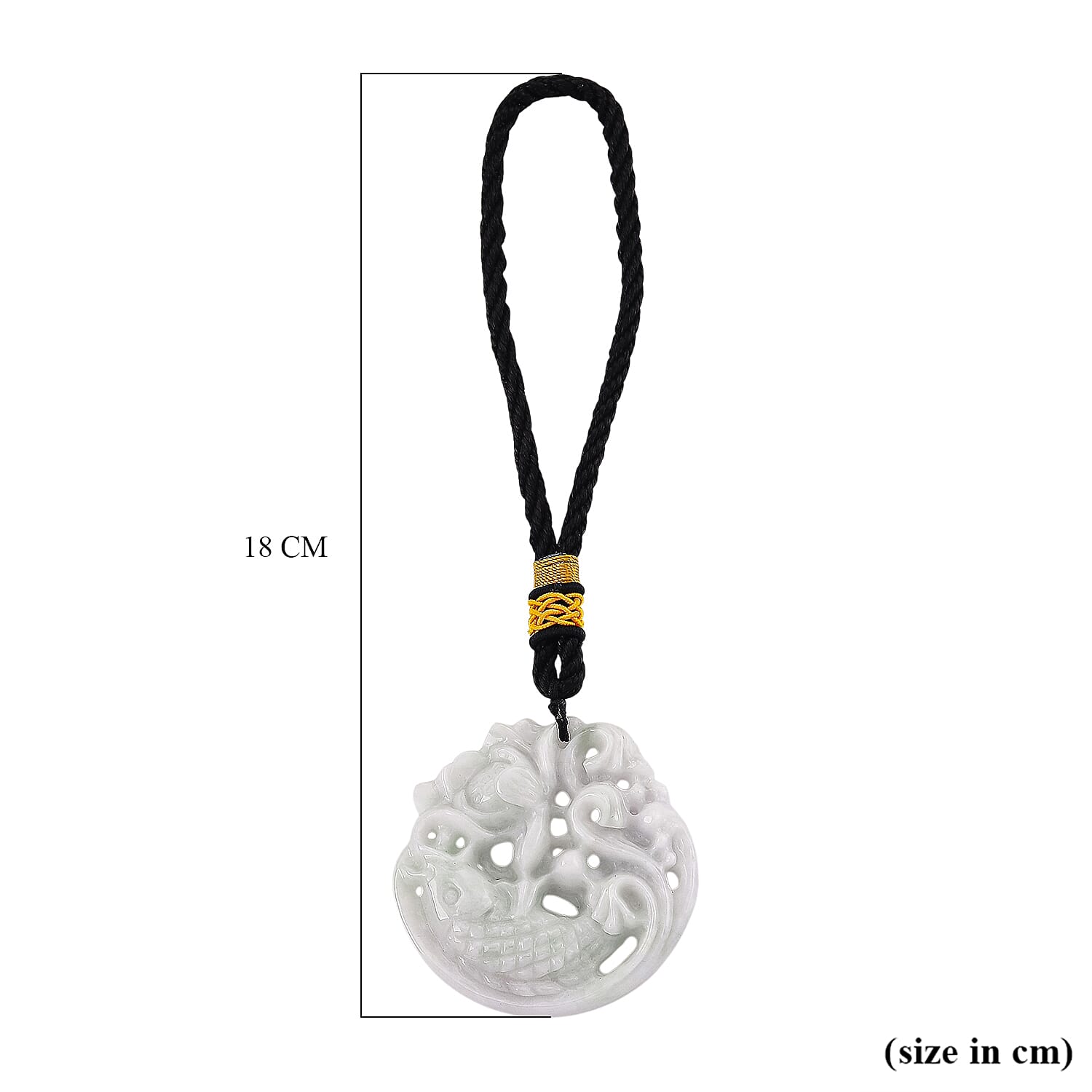 Natural Jade Vista Crest Hanging Decoration (Size - One Size) - White & Black