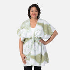 Voile Shirt with Waist Belt (One Size) - Light Green