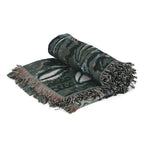 Soft Woven Jacquard Couch Throw - Wall Hanging (Size 152x127cm) - Black