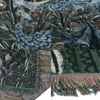 Soft Woven Jacquard Couch Throw - Wall Hanging (Size 152x127cm) - Black