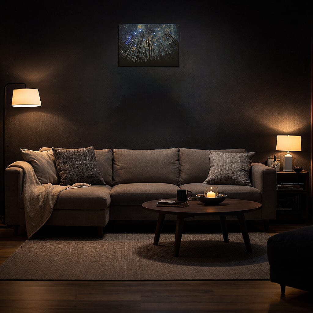 Bliss - Beyond Under the Stars (Blue Forest Landscape) Wall Art (30x40cm)