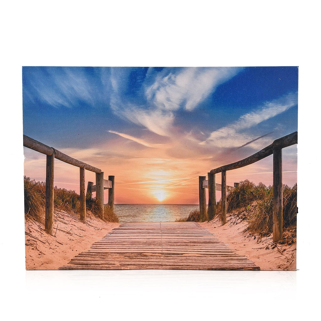 Bliss - Beyond Sunset Path to The Beach Wall Art with built- in light (30x40cm)