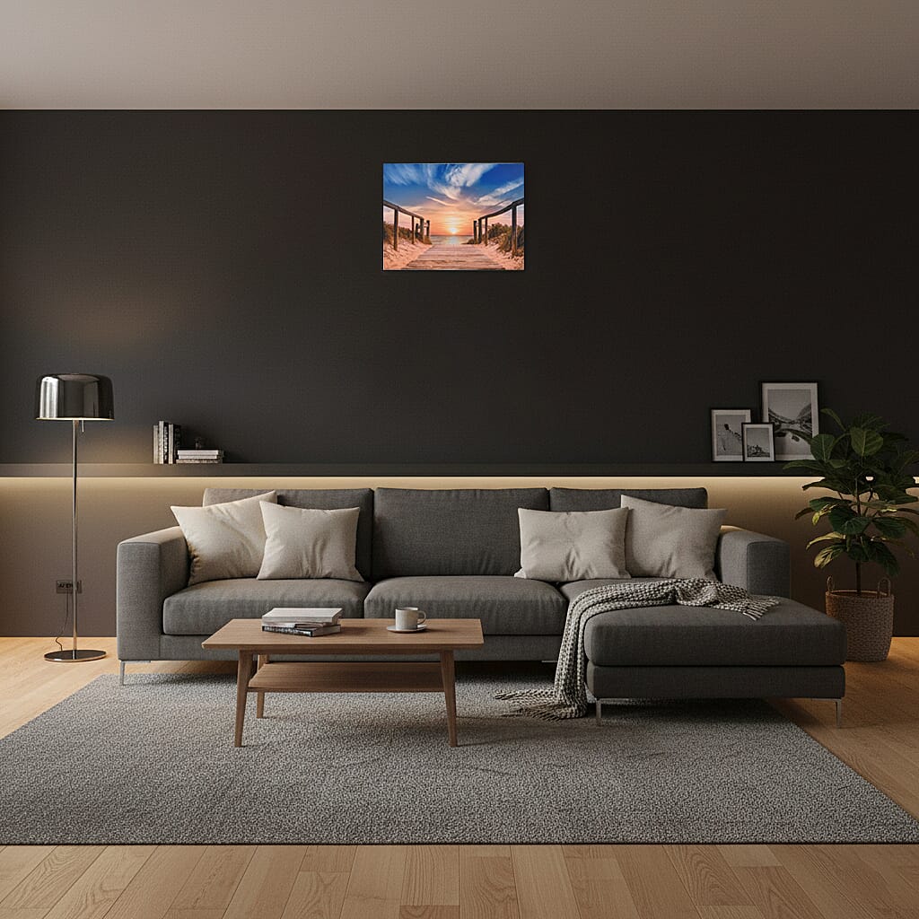Bliss - Beyond Sunset Path to The Beach Wall Art with built- in light (30x40cm)