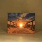 Bliss - Beyond Sunset Path to The Beach Wall Art with built- in light (30x40cm)