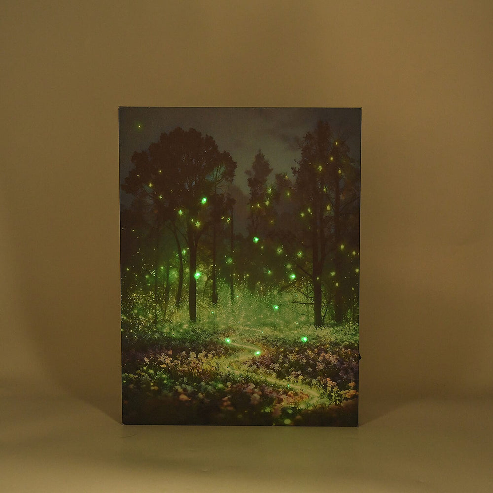 Bliss - Beyond Twinkling Nocturnal Woodland Wall Arts with built- in light (30x40cm)