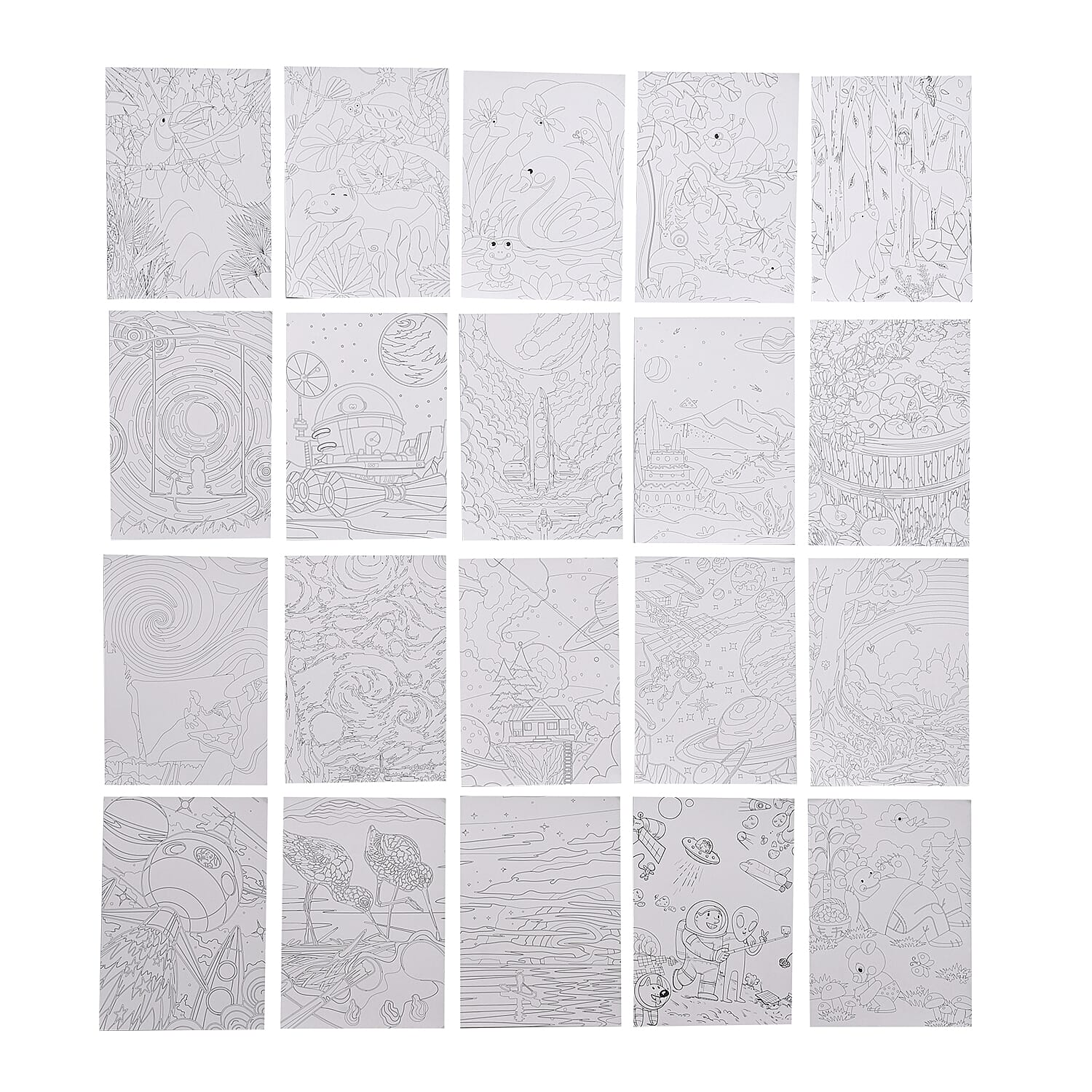 Set of 40 Sheet Scratch Paper Art - Multicolor A4 Size