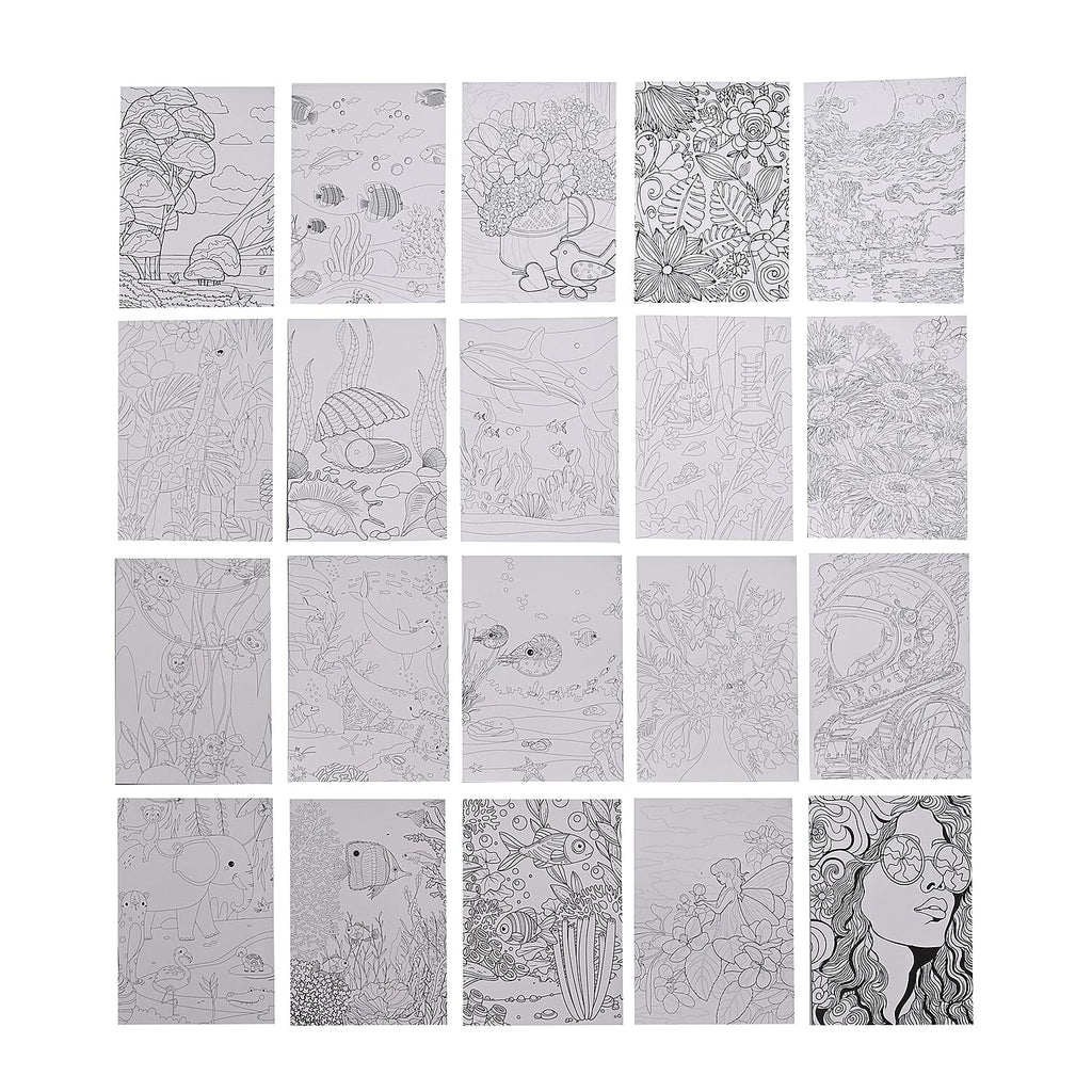 Set of 40 Sheet Scratch Paper Art - Multicolor A4 Size