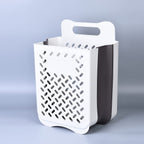 Multipurpose Collapsable Smart Storage Unit - Laundry - Stationary - Kitchen - DIY (Size-49x35x25Cm) - White and Grey